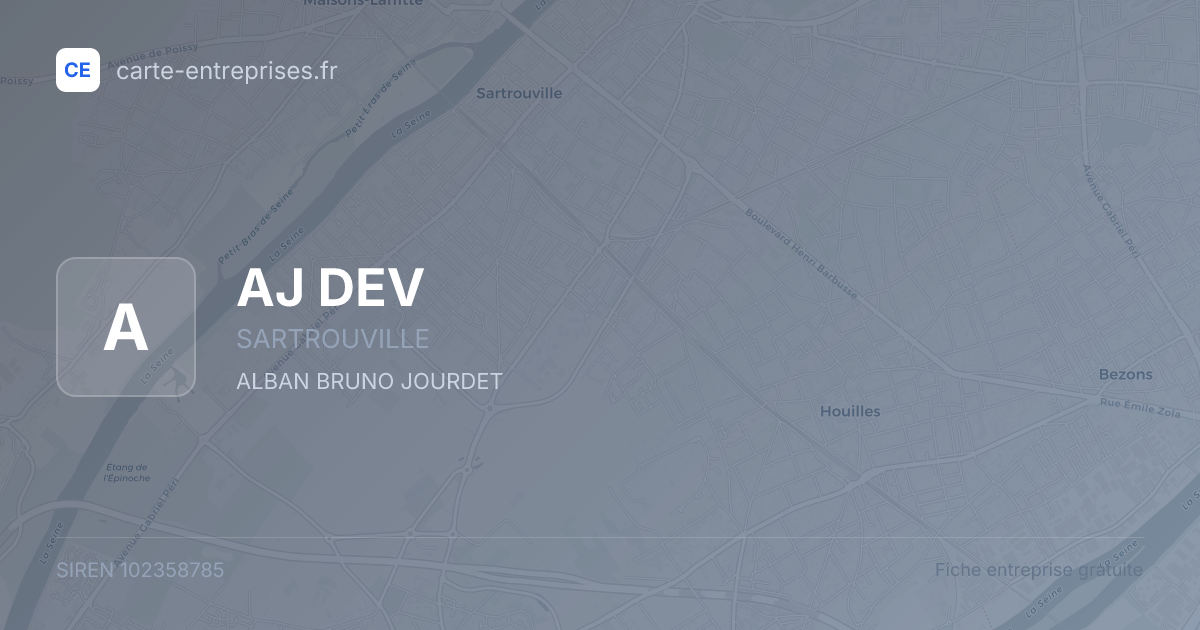 AJ DEV — 102358785 — fiche entreprise