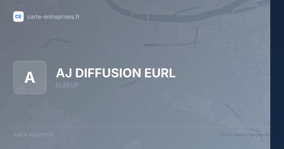 AJ DIFFUSION EURL — 498259175 — fiche entreprise