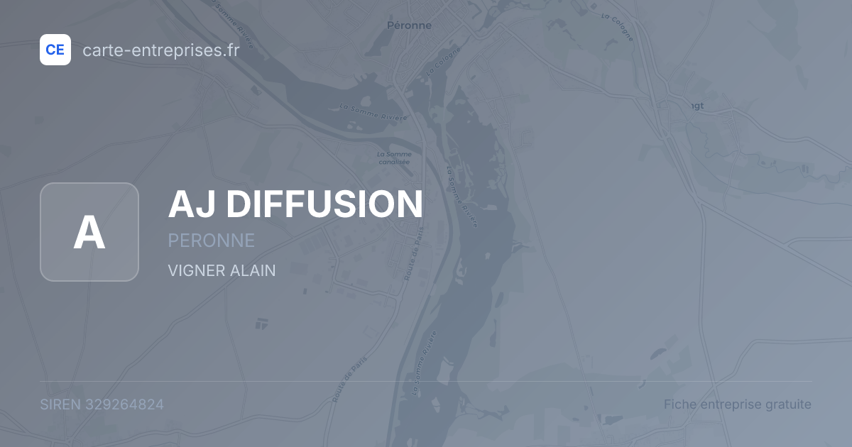 AJ DIFFUSION — 329264824 — fiche entreprise