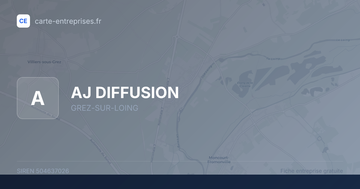 AJ DIFFUSION — 504637026 — fiche entreprise