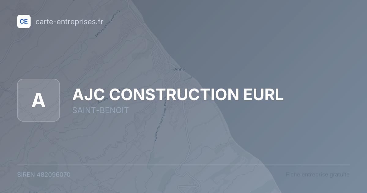 AJC CONSTRUCTION EURL — 482096070 — fiche entreprise