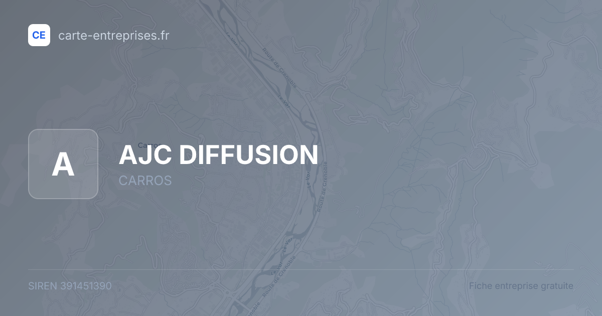 AJC DIFFUSION — 391451390 — fiche entreprise