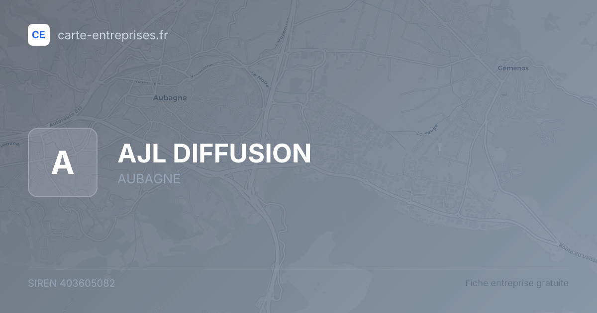 AJL DIFFUSION — 403605082 — fiche entreprise