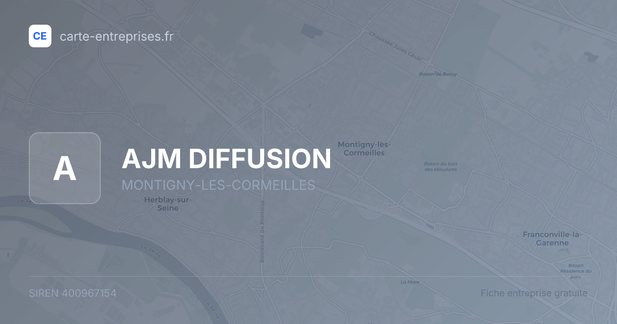 AJM DIFFUSION — 400967154 — fiche entreprise