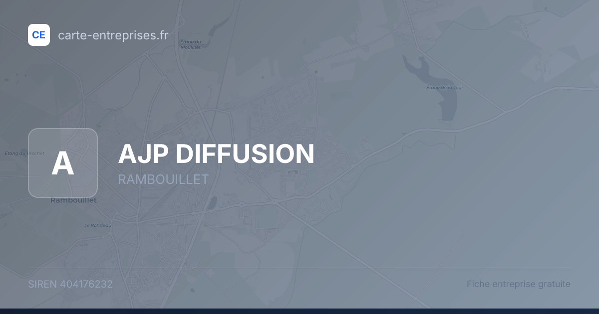 AJP DIFFUSION — 404176232 — fiche entreprise