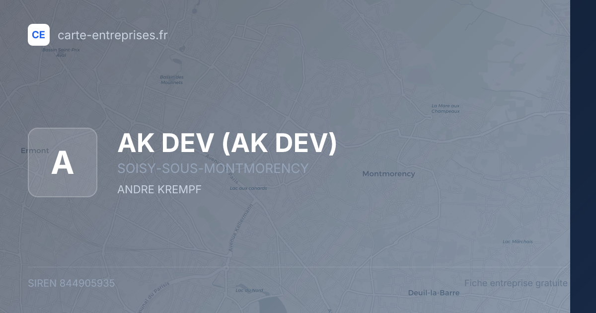 AK DEV — 844905935 — fiche entreprise