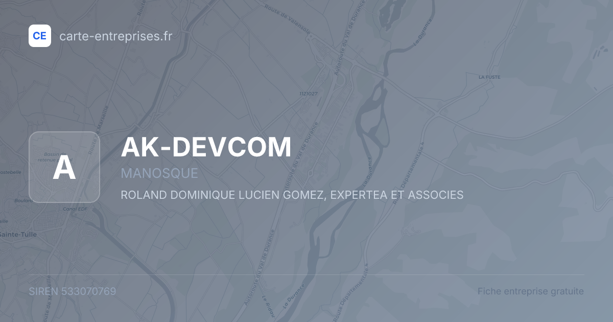 AK-DEVCOM — 533070769 — fiche entreprise