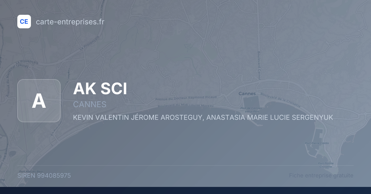 AK SCI — 994085975 — fiche entreprise