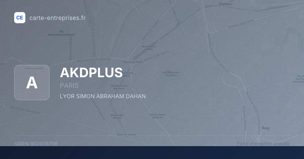 AKDPLUS — 902076736 — fiche entreprise