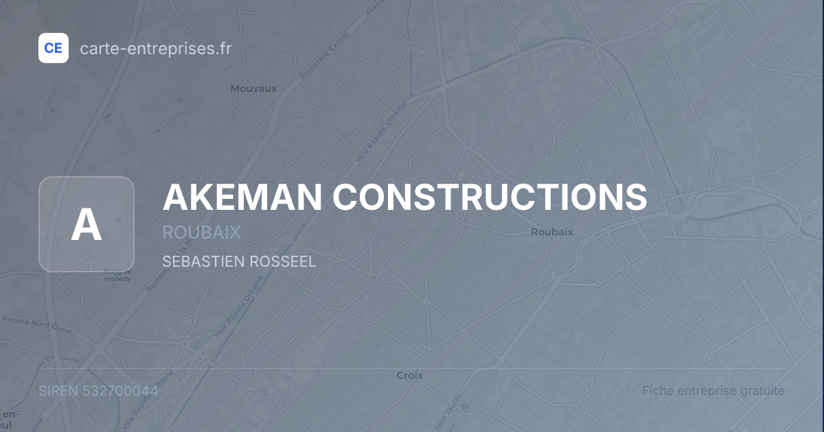 AKEMAN CONSTRUCTIONS — 532700044 — fiche entreprise