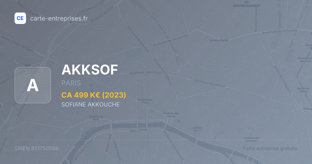 AKKSOF — 851750588 — fiche entreprise