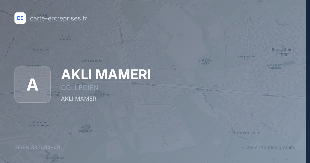 AKLI MAMERI — 380494849 — fiche entreprise