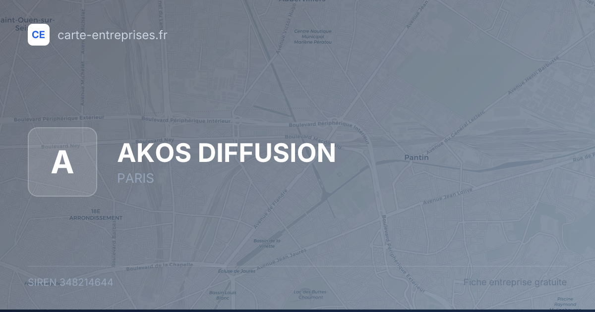 AKOS DIFFUSION — 348214644 — fiche entreprise