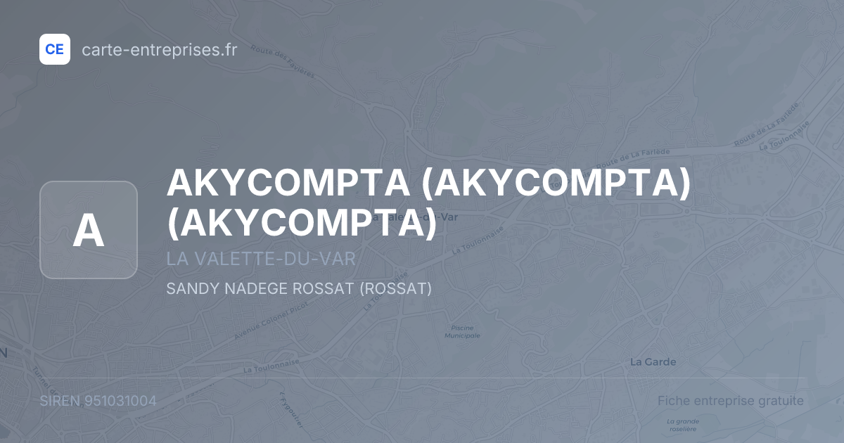 AKYCOMPTA (AKYCOMPTA) (AKYCOMPTA) — 951031004 — fiche entreprise