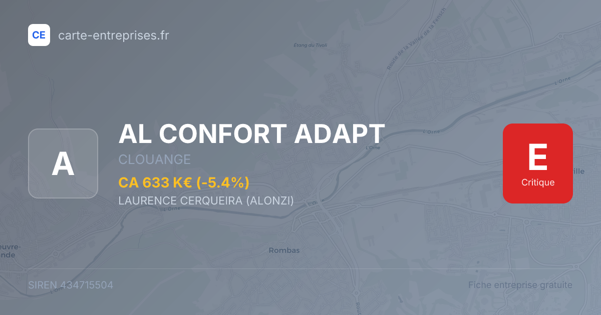 AL CONFORT ADAPT — 434715504 — fiche entreprise