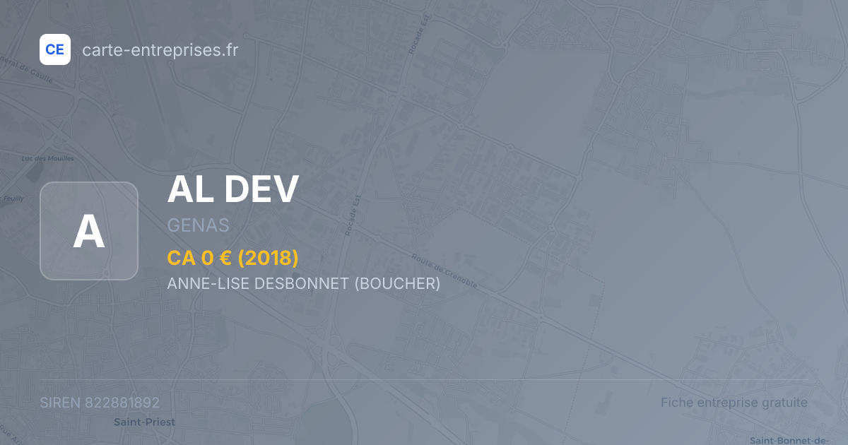 AL DEV — 822881892 — fiche entreprise
