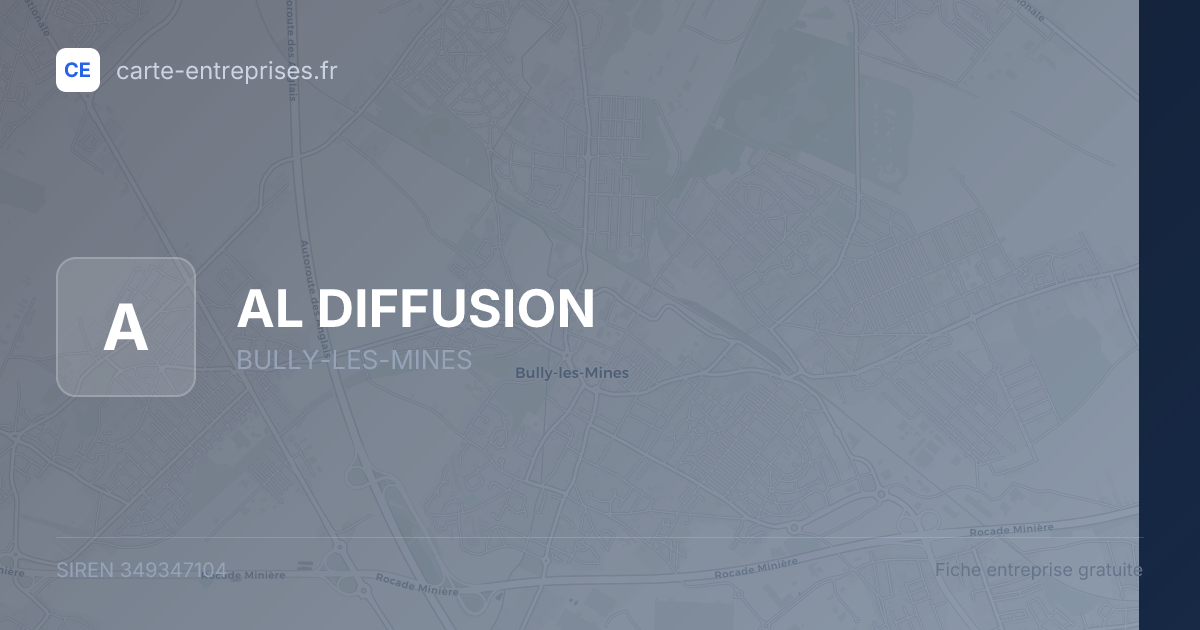 AL DIFFUSION — 349347104 — fiche entreprise