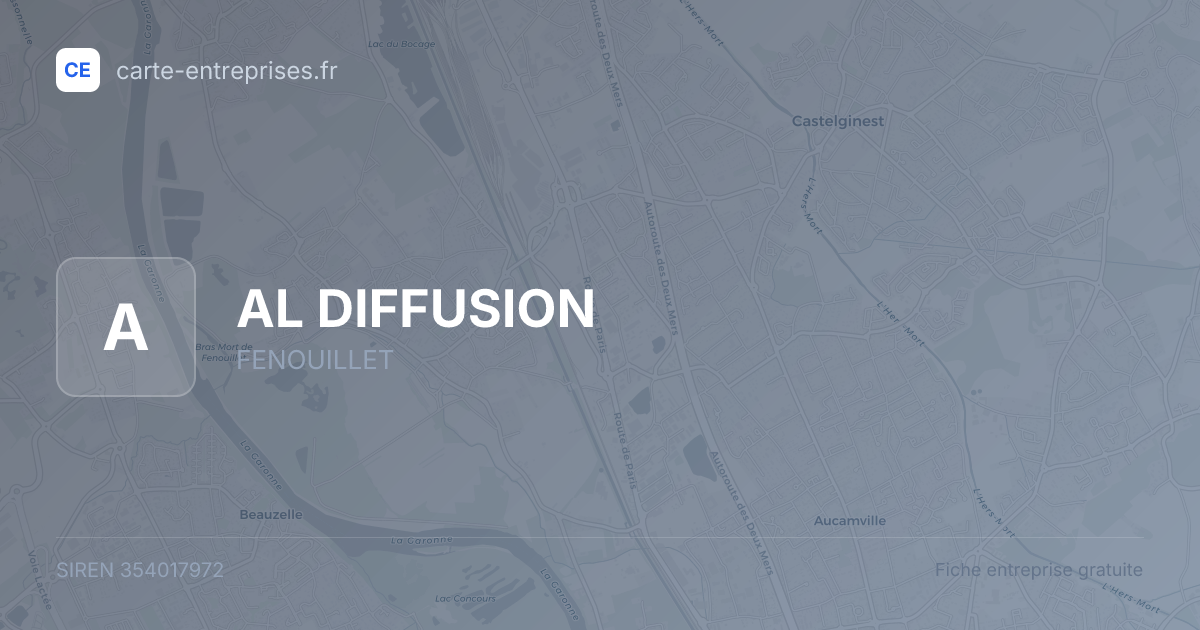AL DIFFUSION — 354017972 — fiche entreprise