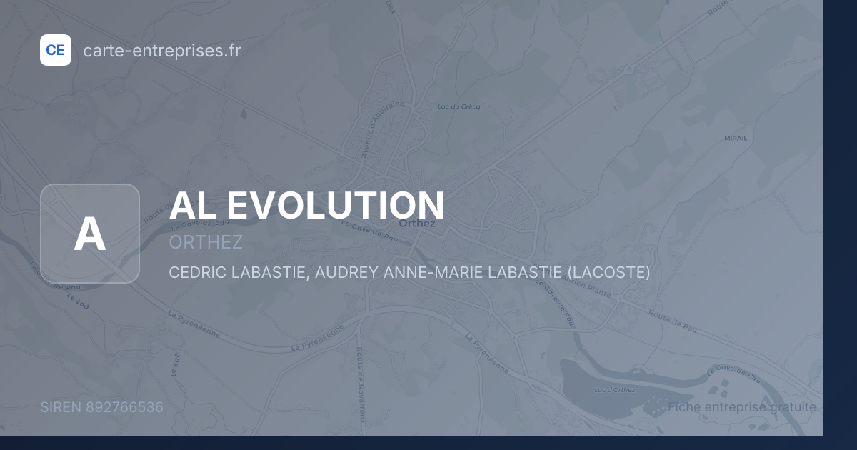 AL EVOLUTION — 892766536 — fiche entreprise