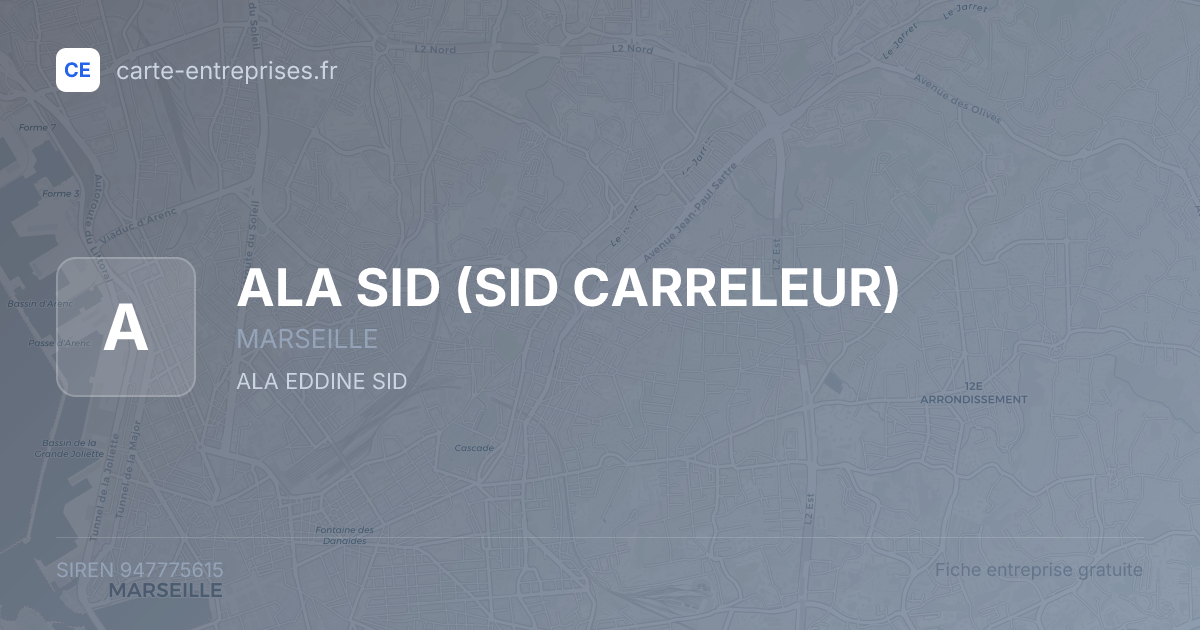 ALA SID (SID CARRELEUR) — 947775615 — fiche entreprise