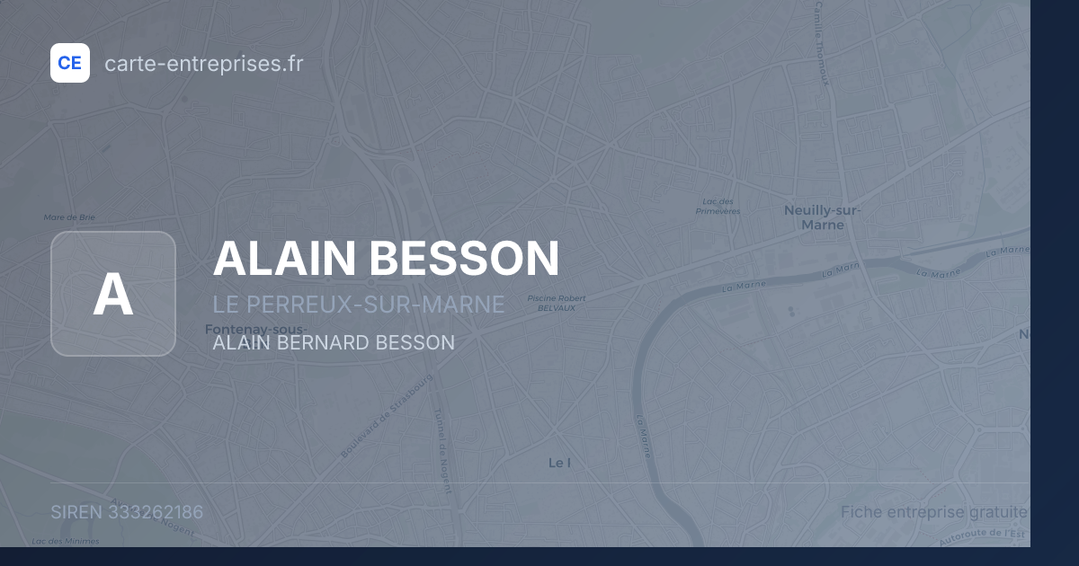 ALAIN BESSON — 333262186 — fiche entreprise