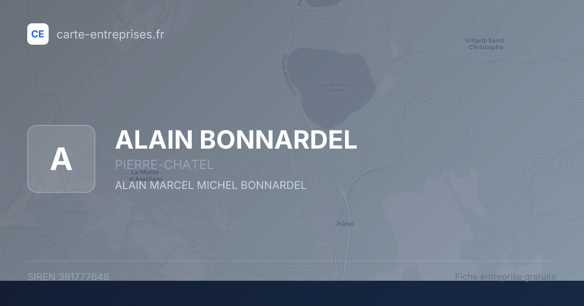 ALAIN BONNARDEL — 381777648 — fiche entreprise