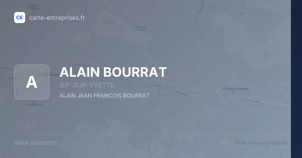 ALAIN BOURRAT — 333692812 — fiche entreprise