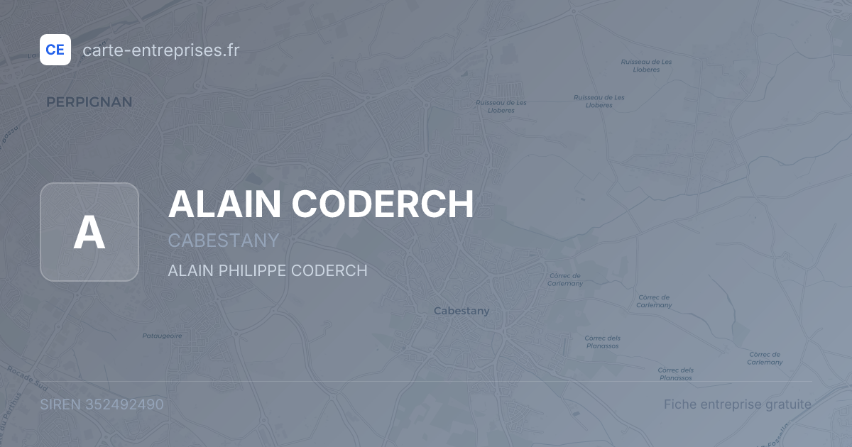 ALAIN CODERCH — 352492490 — fiche entreprise