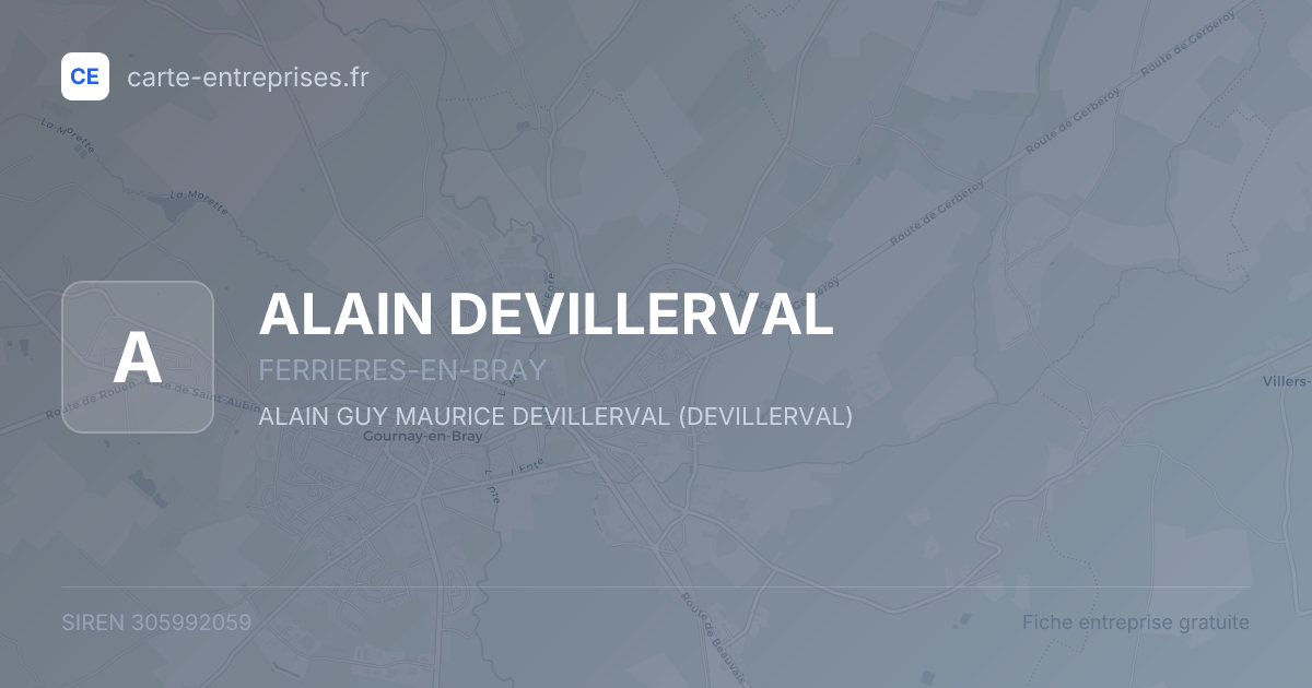 ALAIN DEVILLERVAL — 305992059 — fiche entreprise