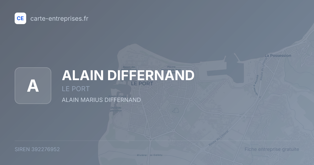 ALAIN DIFFERNAND — 392276952 — fiche entreprise