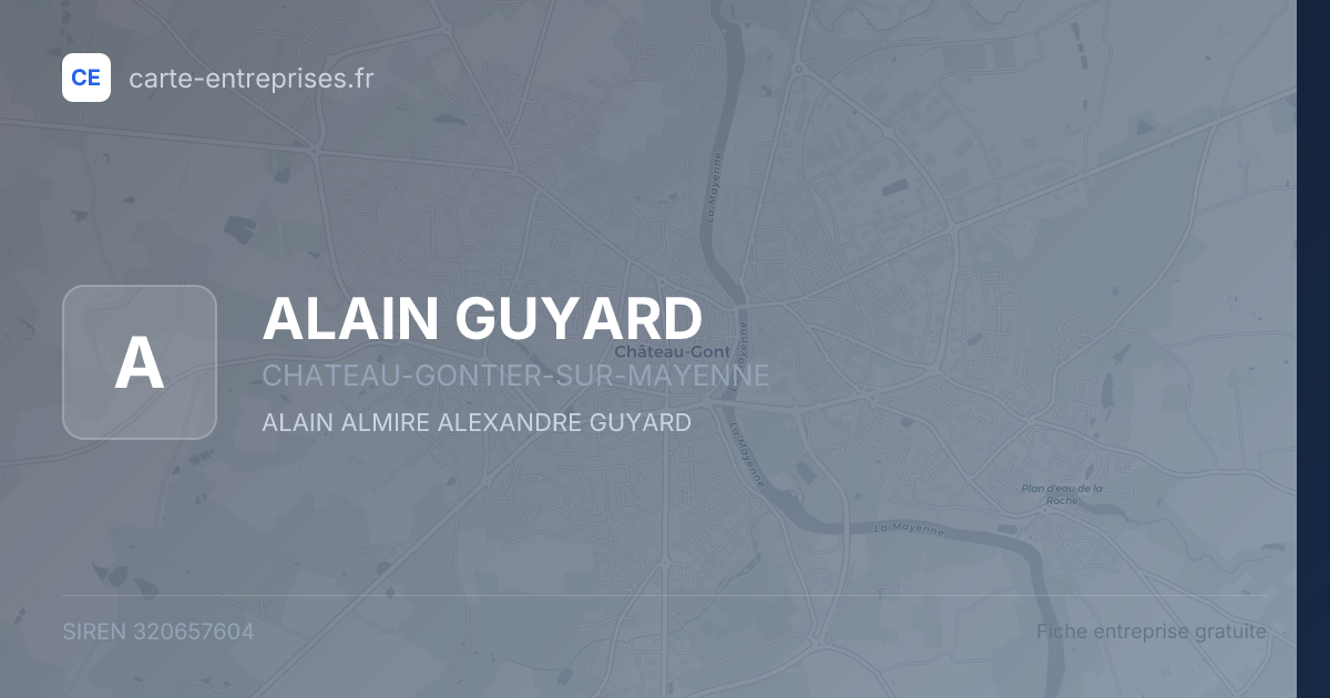ALAIN GUYARD — 320657604 — fiche entreprise