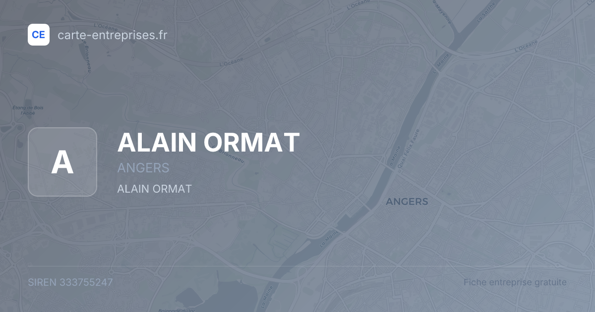 ALAIN ORMAT — 333755247 — fiche entreprise