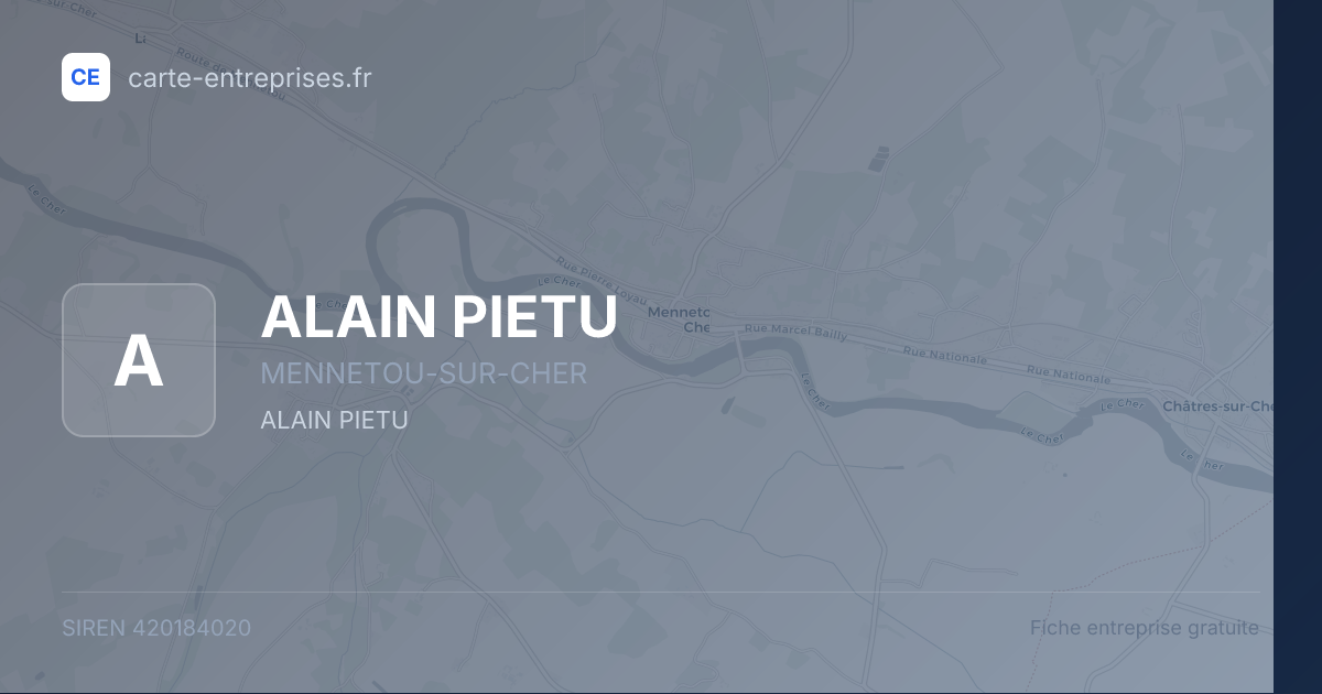 ALAIN PIETU — 420184020 — fiche entreprise