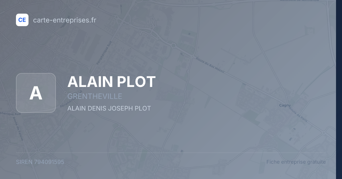 ALAIN PLOT — 794091595 — fiche entreprise