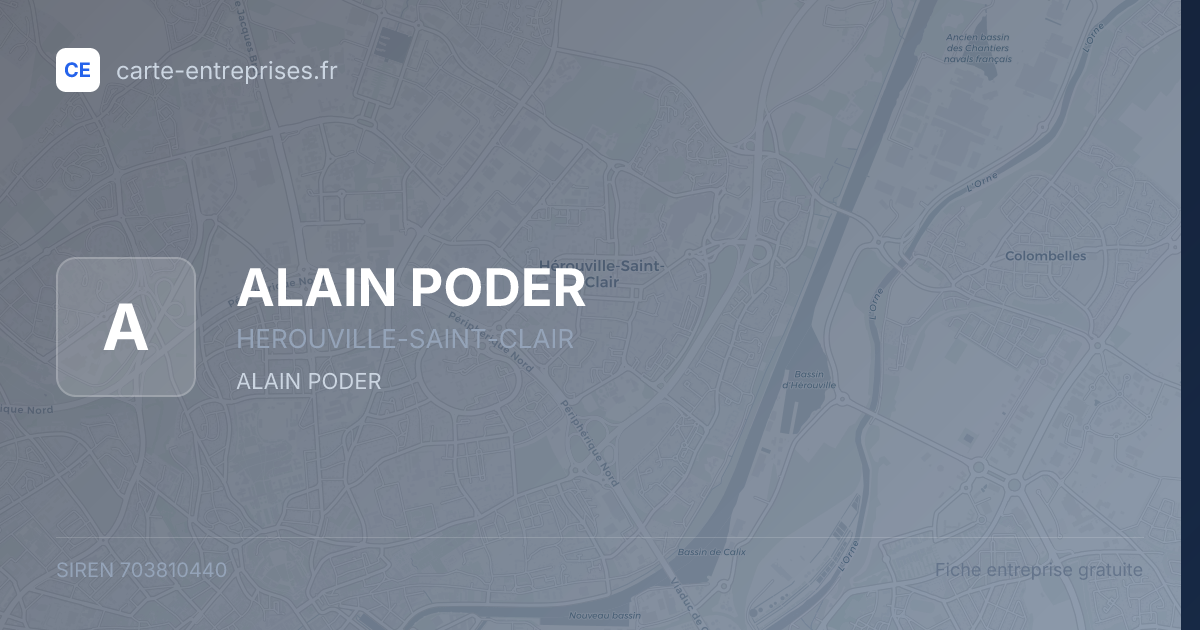 ALAIN PODER — 703810440 — fiche entreprise
