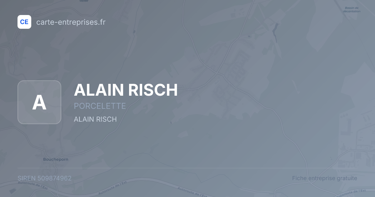 ALAIN RISCH — 509874962 — fiche entreprise