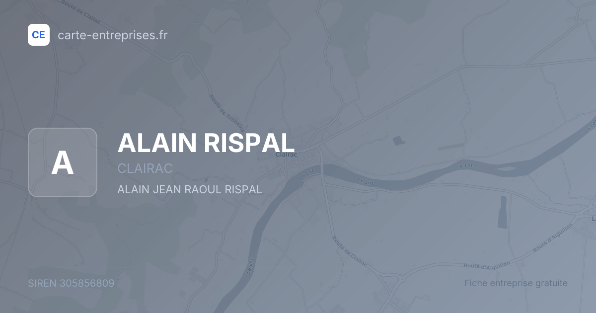 ALAIN RISPAL — 305856809 — fiche entreprise