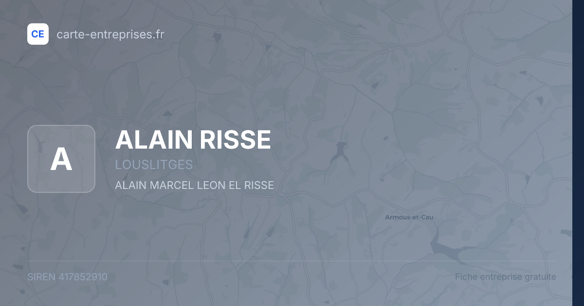 ALAIN RISSE — 417852910 — fiche entreprise
