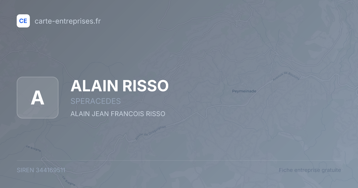 ALAIN RISSO — 344169511 — fiche entreprise