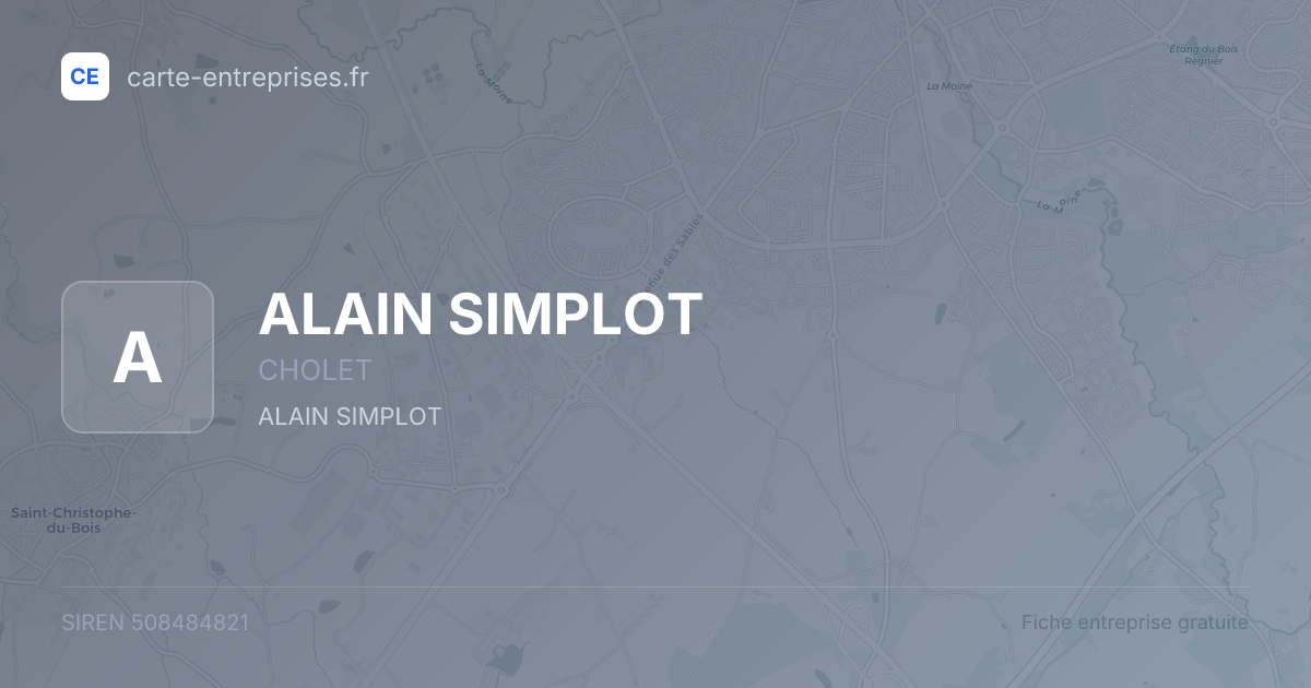 ALAIN SIMPLOT — 508484821 — fiche entreprise