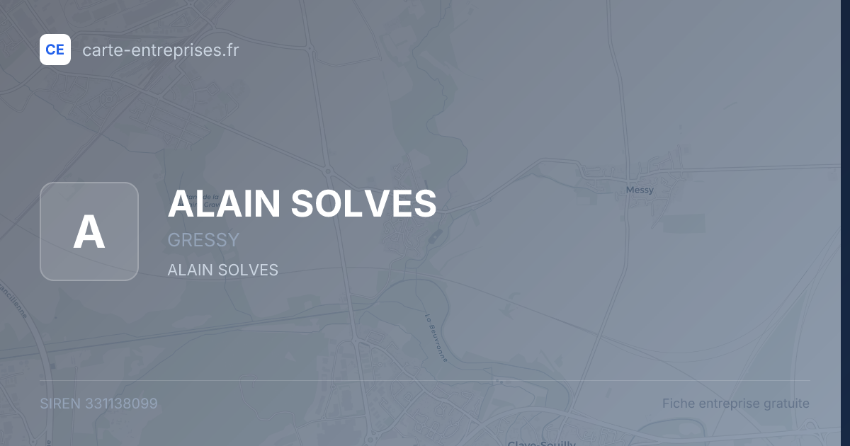 ALAIN SOLVES — 331138099 — fiche entreprise