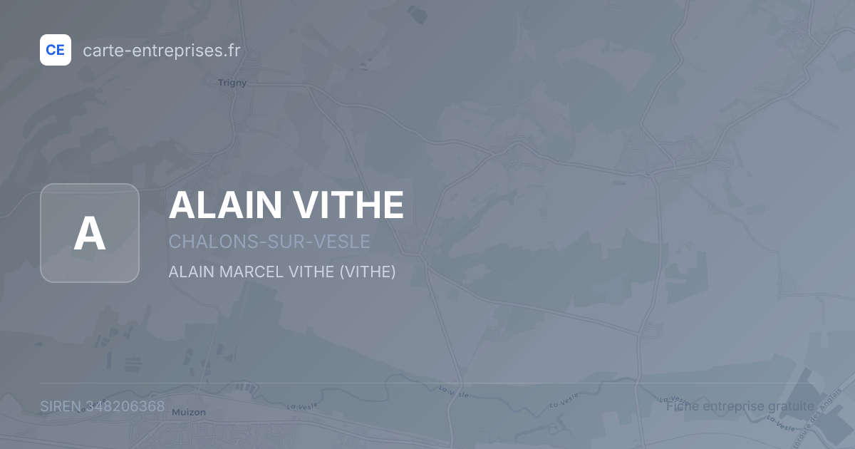 ALAIN VITHE — 348206368 — fiche entreprise