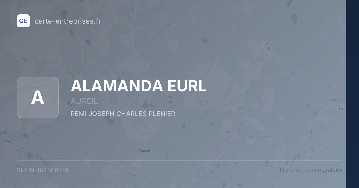 ALAMANDA EURL — 484306451 — fiche entreprise