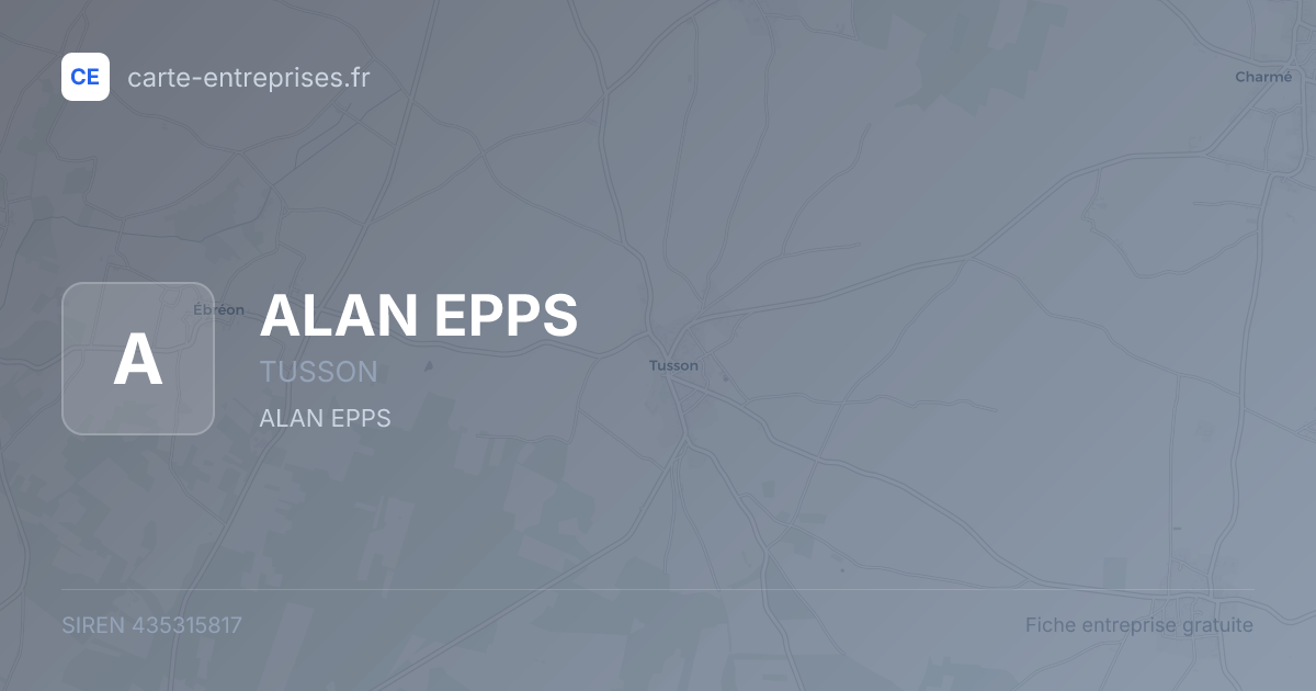 ALAN EPPS — 435315817 — fiche entreprise