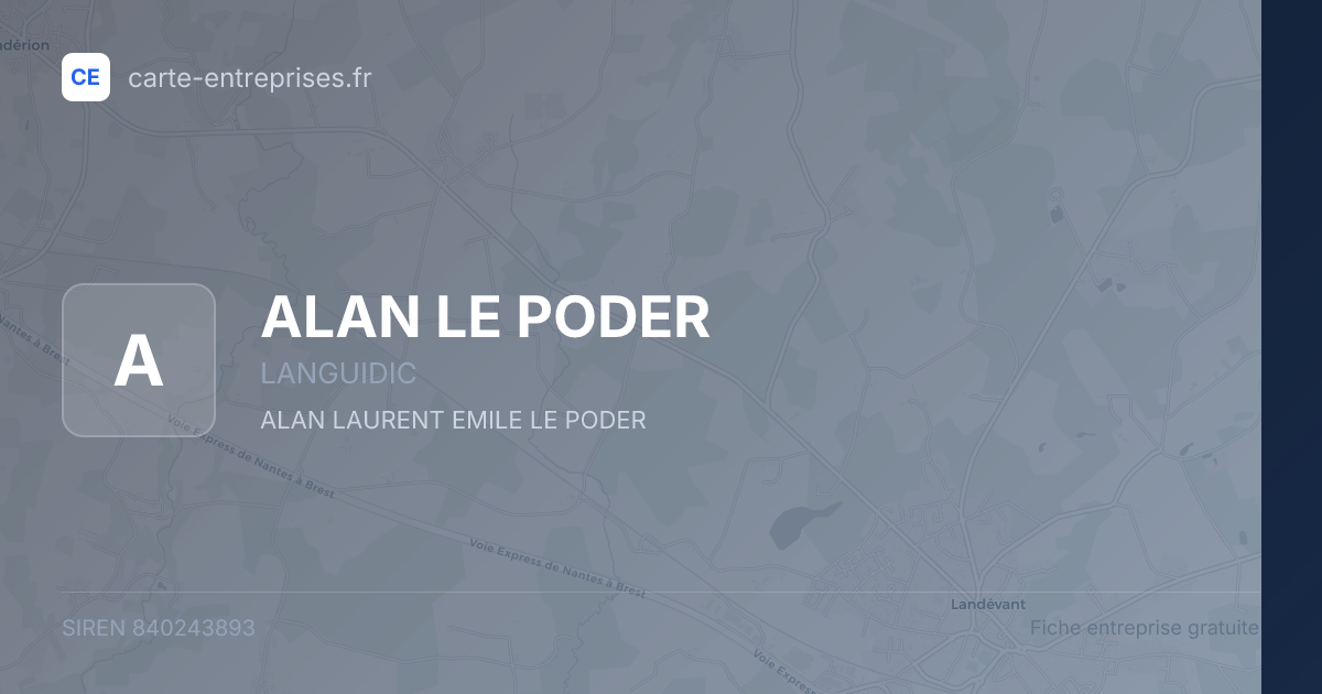 ALAN LE PODER — 840243893 — fiche entreprise