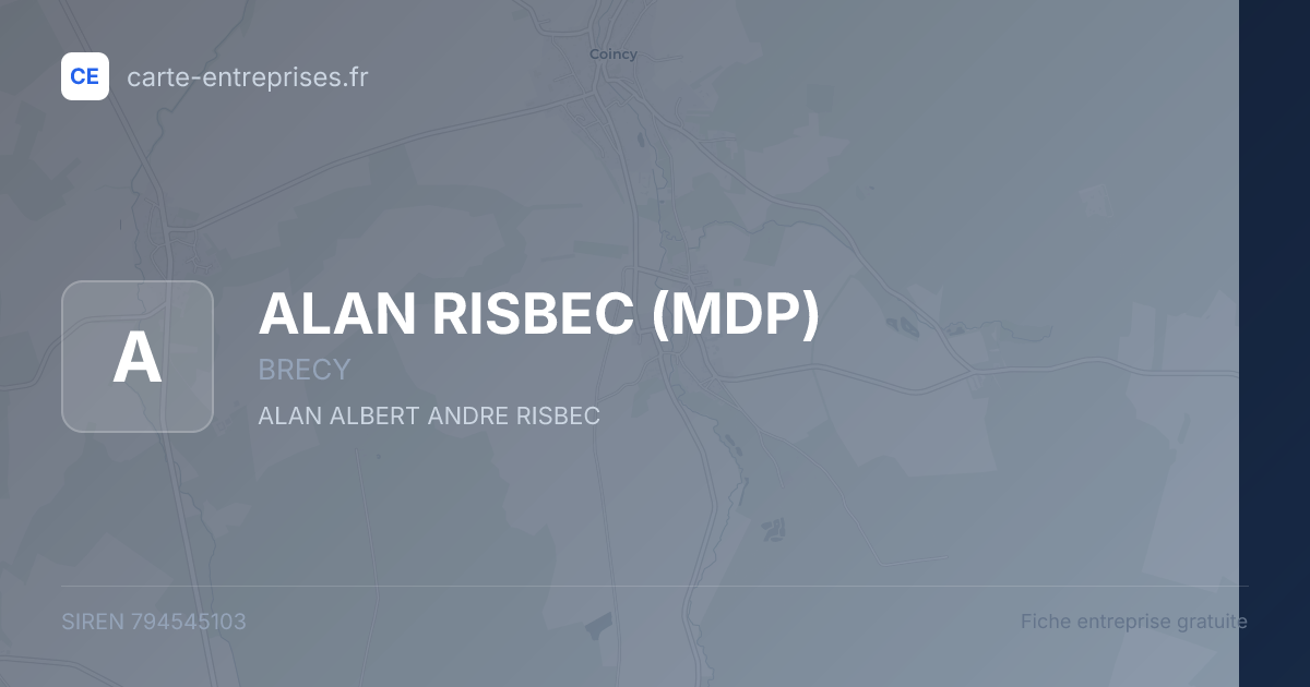 ALAN RISBEC (MDP) — 794545103 — fiche entreprise