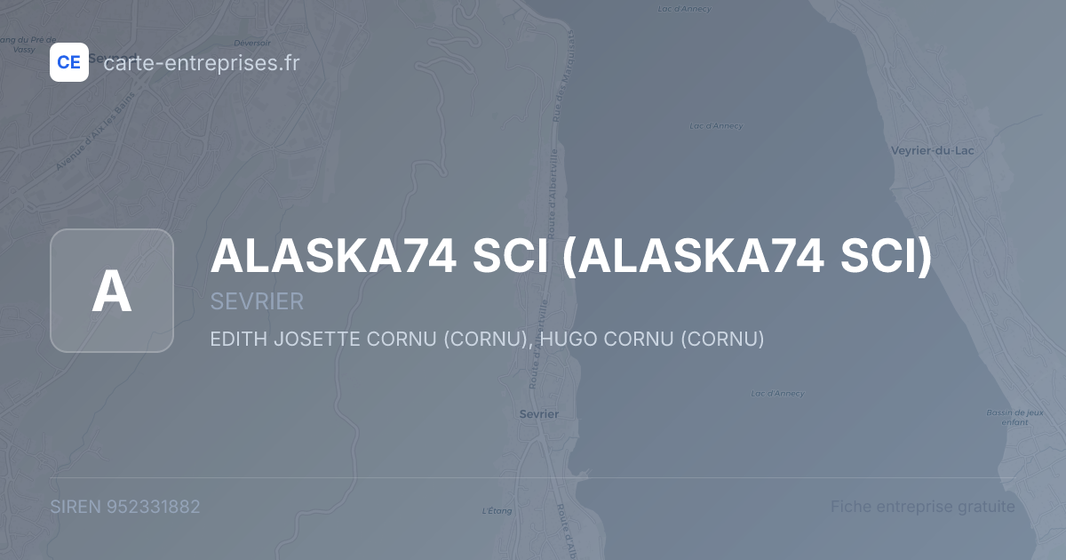 ALASKA74 SCI — 952331882 — fiche entreprise