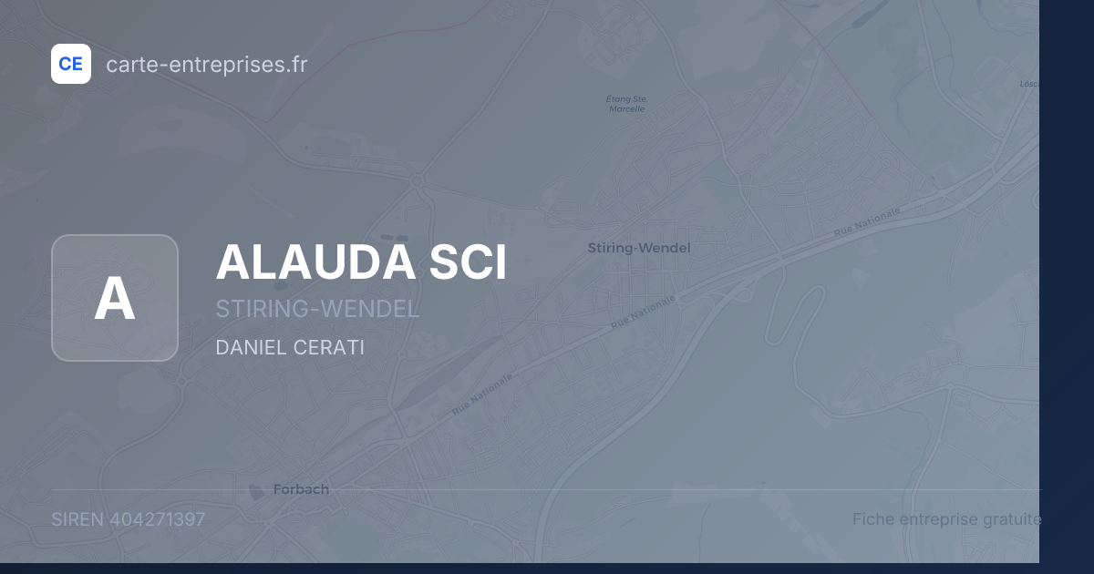 ALAUDA SCI — 404271397 — fiche entreprise