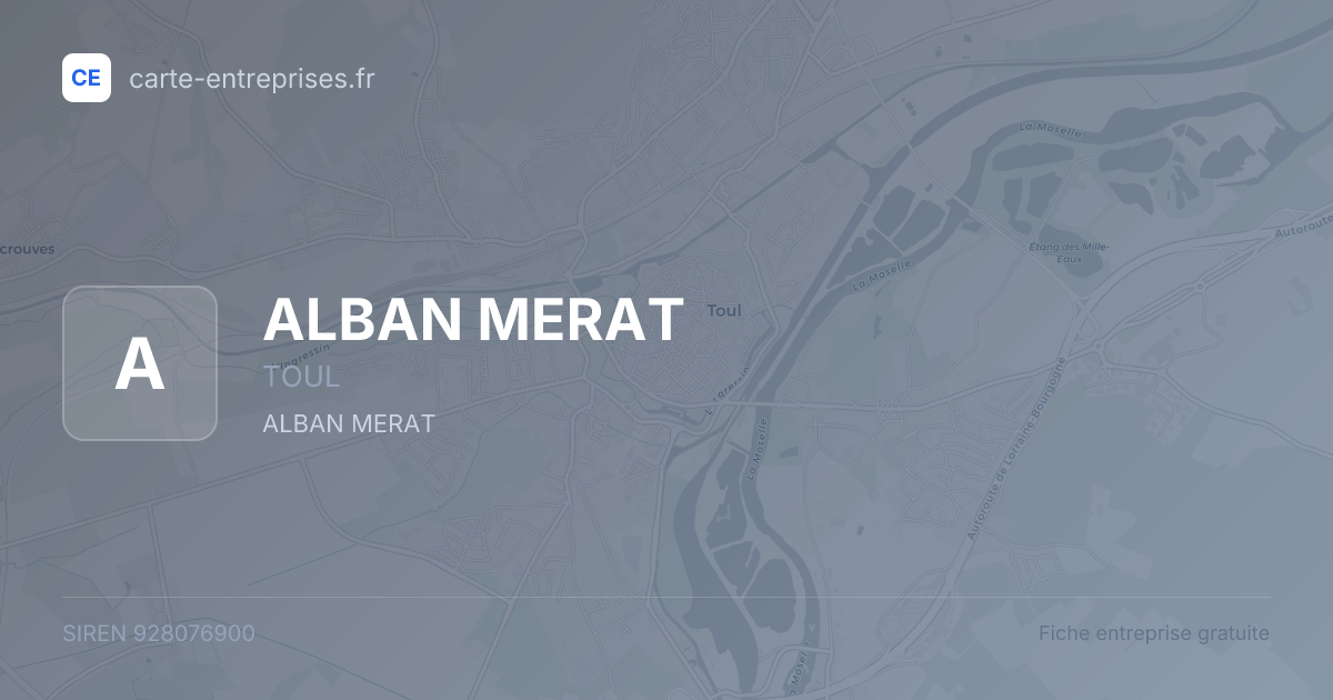 ALBAN MERAT — 928076900 — fiche entreprise