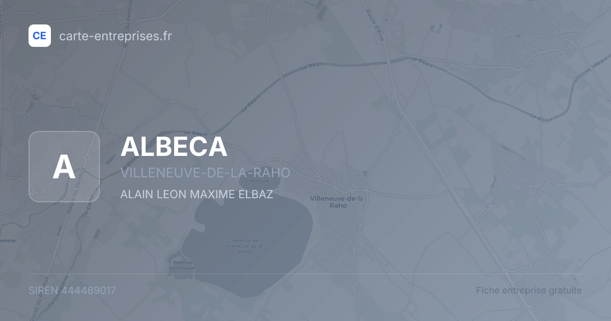 ALBECA — 444489017 — fiche entreprise
